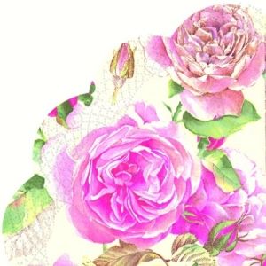 Салфетки с роза Tea Rose Linen