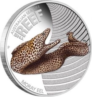 Сребърна монета "Moray Eel" Australia, 2010 г.