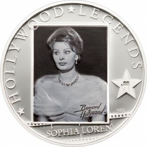 Сребърна монета "Hollywood Legends-Sophia Loren" Cook Islands, 2011 г.