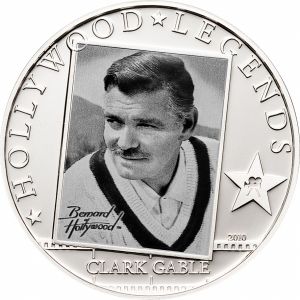 Сребърна монета "Hollywood Legends-Clark Gable" Cook Islands, 2010 г.