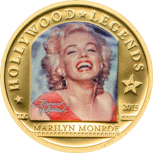 Златна монета "Холивудски Легенди- Мерилин Монро" Cook Islands 2013г.