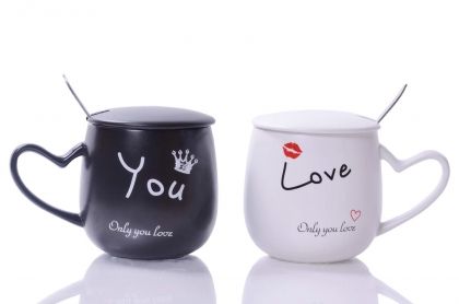 Комплект чаши за чай Stars Home Tea Love, 220 мл, Порцелан, 4 части
