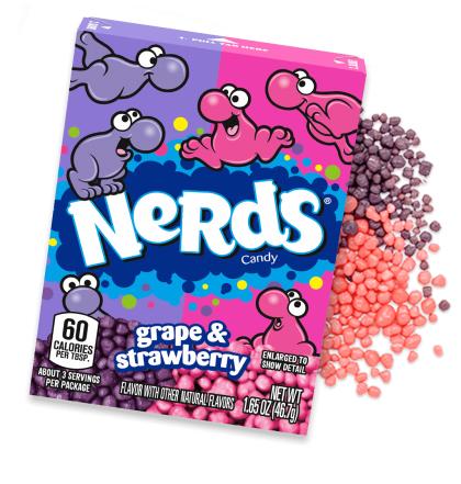 Бонбони Nerds Grape & Strawberry, 46.7г