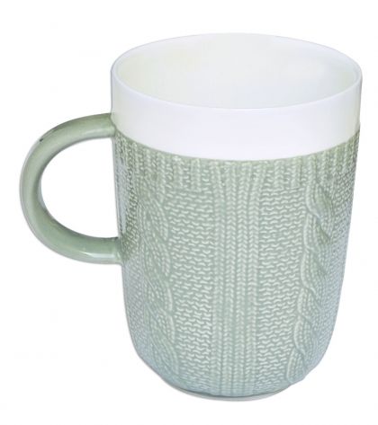 Чаша за чай R2S Wool Cream, Порцелан, 400 мл, Сив