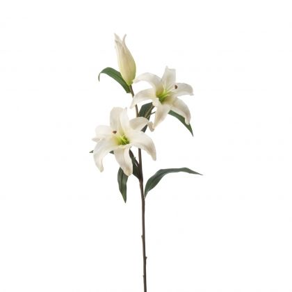 Декоративно цвете Leonardo Лилиум, Крема, 5 x 10 x 74 см