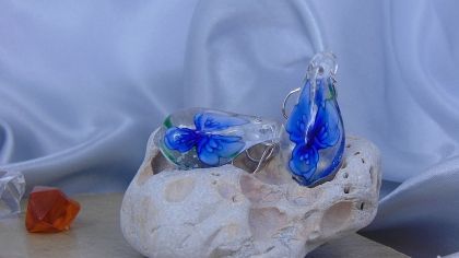 Обеци от Венецианско стъкло "Murano glass"