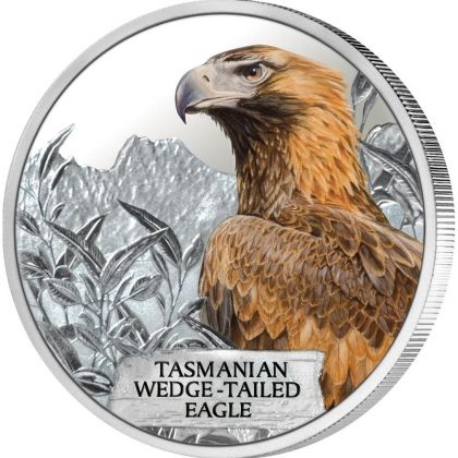Сребърна монета серия Застрашени и изчезнали “ Тасманийски Скален орел ” Australia 2012г.