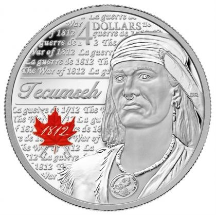 Сребърна монета "Tecumseh – Panther in the sky" Canada, 2012 г.