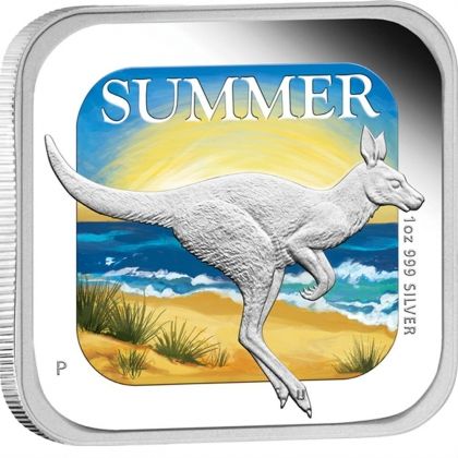 Сребърна монета серия "Австралийски сезони- Лято " Australia 2013г.
