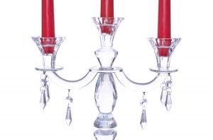 Свещник троен Stars Home Diamonds Endless, Кристал, 6 х 28 х 33 см
