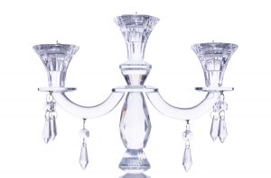 Свещник троен Stars Home Diamonds Endless, Кристал, 6 х 28 х 33 см