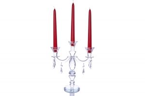 Свещник троен Stars Home Diamonds Endless, Кристал, 6 х 28 х 33 см