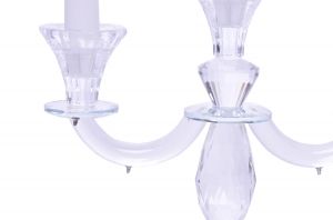 Свещник троен Stars Home Diamonds Endless, Кристал, 6 х 28 х 33 см