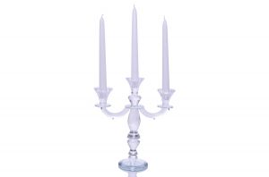 Свещник троен Stars Home Diamonds Endless, Кристал, 6 х 28 х 33 см