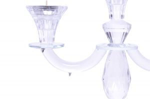 Свещник троен Stars Home Diamonds Endless, Кристал, 6 х 28 х 33 см