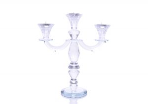 Свещник троен Stars Home Diamonds Endless, Кристал, 6 х 28 х 33 см