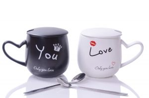 Комплект чаши за чай Stars Home Tea Love, 220 мл, Порцелан, 4 части