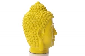 Декоративна фигура Stars Home Siddhartha Buddha, Жълт, Полипласт, 14 х 20 см
