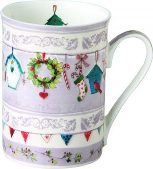 Чаша за чай IHR Festive Garland, Порцелан, 375 мл