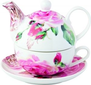 Комплект за чай IHR Tea Rose Linen, 275 мл, 3 части
