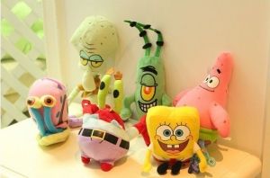 Плюшена играчка SpongeBob SquarePants, Patrick, 10 Х 20 см