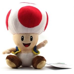 Плюшена играчка Super Mario Mushroom Red, 15 Х 25 см