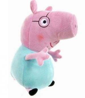 Плюшена играчка Peppa Pig Daddy, 13 х 20см