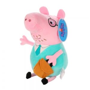 Плюшена играчка Peppa Pig Daddy, 25 х 40 см