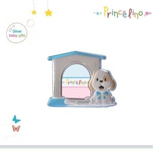 Фото рамка Princelino Puppy Love, със Сребро 925, 13.5 х 15 см