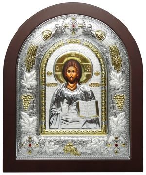 Сребърна икона Исус Христос