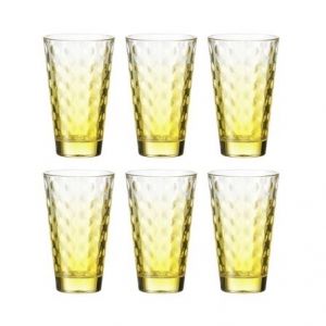 Чаша Leonardo LD Optic, 300 мл, 8 х 8 х 13 см, Жълт