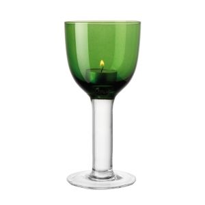 Свещник Leonardo Stardust, Зелен, 9.5 x 9.5 x 20 см