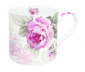Чаша за чай R2S Country Roses, Порцелан, 350 мл