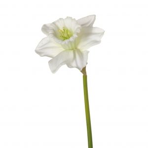 Декоративно цвете Leonardo Country Love Нарцис, Бял, 15 x 19 x 45 см