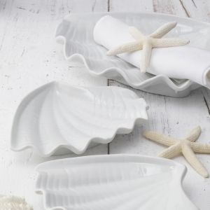 Плато Leonardo Seashell, Бял, 4 х 18 х 21 см