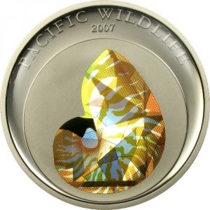 Фина монета "Nautilidae" Palau, 2007 г., 3D ефект