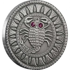 Сребърна монета " Зодиак Скорпион " Belarus 2009г.