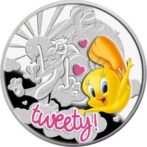 Сребърна монета серия анимационни герой ” Tweety “2013г.
