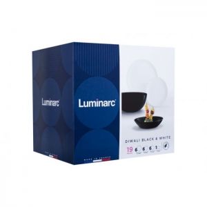 Сервиз за хранене Luminarc Diwali Black & White, 19 части