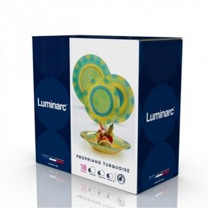 Сервиз за хранене Luminarc Propriano Turquoise, 18 части