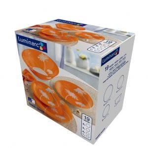 Сервиз за хранене Luminarc Thais Orange, 19 части