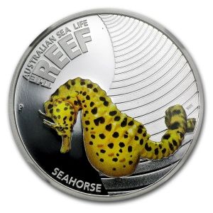 Сребърна монета "Seahorse" Australia, 2010 г.