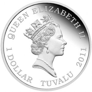 Сребърна монета серия дивата природа “ Орангутан ” Tuvalu 2011г.