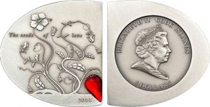 Сребърна монета “ Семената на любовта ” Cook Islands 2011г.