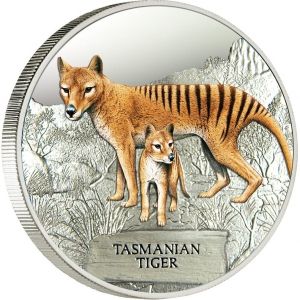 Сребърна монета "Tasmanian Tiger" Australia, 2011 г.
