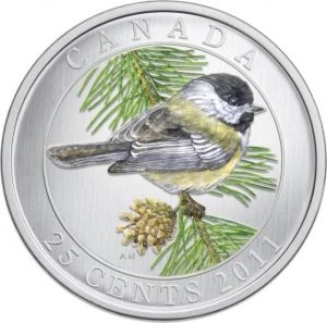 Фина монета " Американско синигерче " Canada 2011г.
