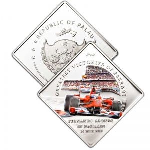 Фина монета "Ferrari F1- Fernando Alonso" Palau, 2011 г.