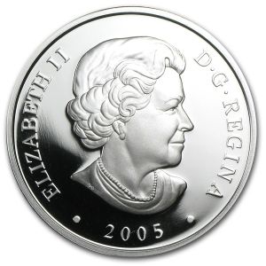 Сребърна монета ” Арктически диамант ” Canada 2005г.