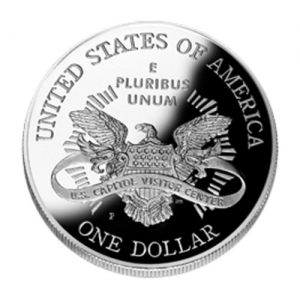 Сребърна монета "American Symbols-US Capitol" USA, 2001 г.
