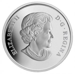 Сребърна монета с ” Венецианско стъкло- Пепепруда ” Canada 2013г.